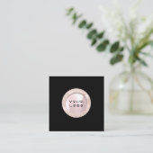 Appointpas Roos Eyelashes Logo Black White Contactkaartje (Staand voorkant)