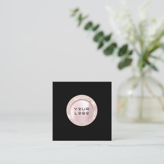 Appointpas Roos Eyelashes Logo Black White Contactkaartje (Staand voorkant)