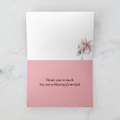 Appreciate You Blessing From God Pink Flowers Kaart (Binnen)