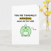 appreciatie | Grappig Schattige | Toadally Amazing Kaart (Gele Bloem)