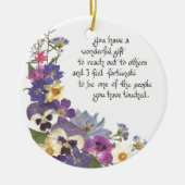 appreciatie keramisch ornament (Voorkant)