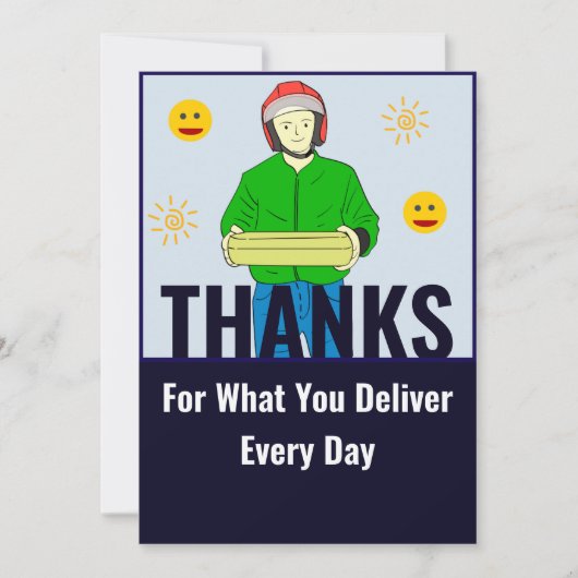 Appreciation Card for Daily Delivery Service Gift Bedankkaart (Voorkant)