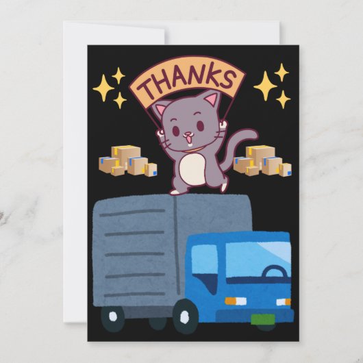 Appreciation Card for Delivery Driver Custom Text Bedankkaart (Voorkant)