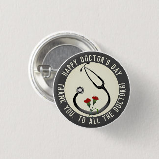 Appreciation Doctor's Day Stethoscoop Ronde Button 3,2 Cm