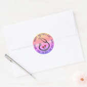 Appreciation Doctor's Day Stethoscoop Ronde Sticker (Envelop)