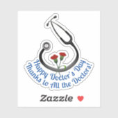 Appreciation Doctor's Day Stethoscoop Sticker (Vel)