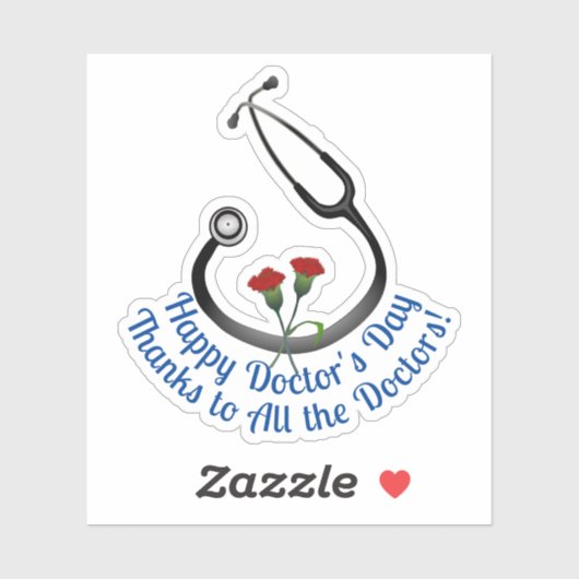 Appreciation Doctor's Day Stethoscoop Sticker (Vel)