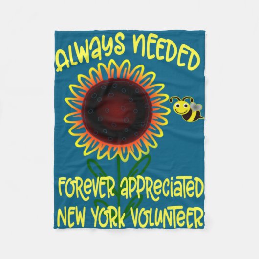 Appreciation New York Always Needed Volunteer Reco Fleece Deken (Voorkant)