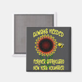 Appreciation New York Always Needed Volunteer Reco Magneet (Voorkant / Achterkant)