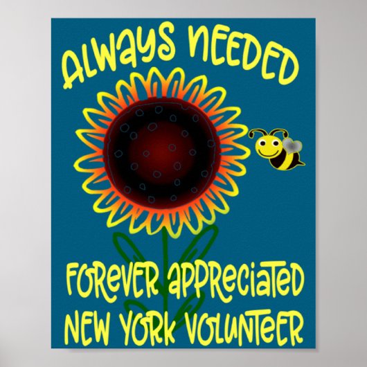 Appreciation New York Always Needed Volunteer Reco Poster (Voorkant)