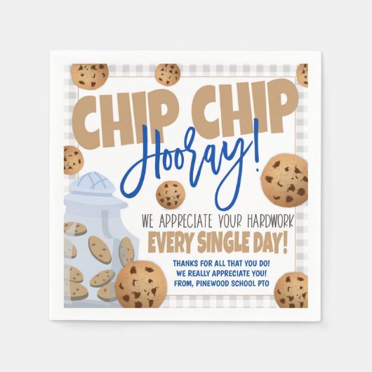 Appreciation Party Decor Cookie Servet (Voorkant)