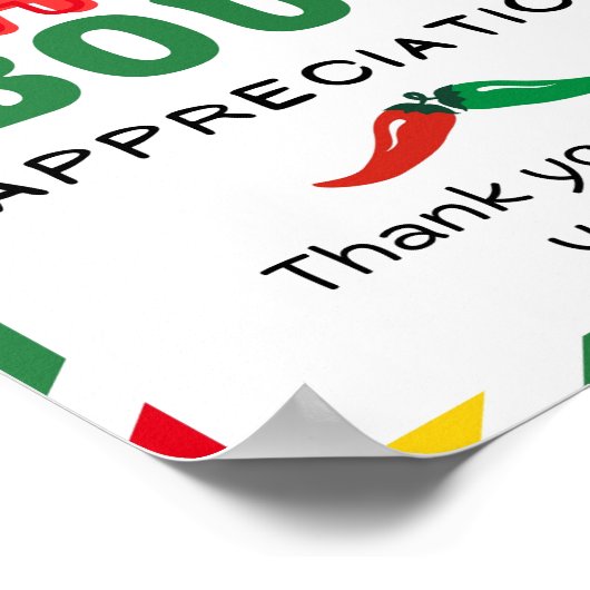 Appreciation Week Sign, Personeel Appreciation Sig Poster (Hoek)