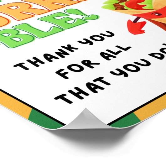 Appreciation Week Sign, Personeel Appreciation Sig Poster (Hoek)