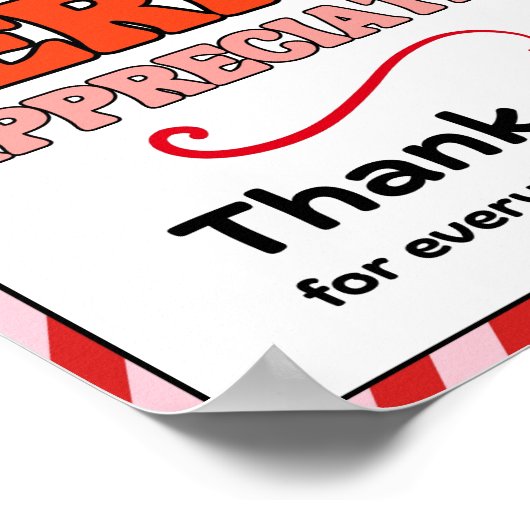 Appreciation Week Sign, Personeel Appreciation Sig Poster (Hoek)