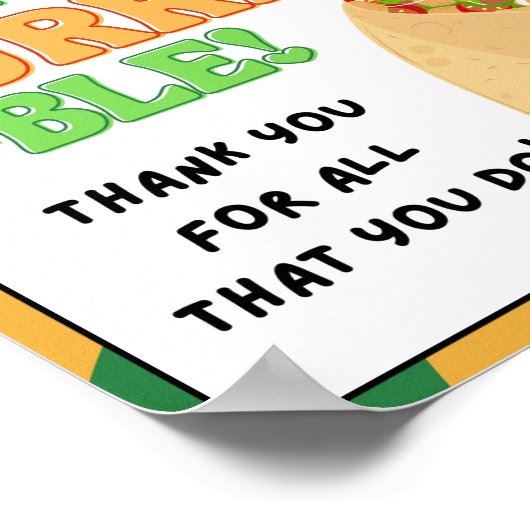 Appreciation Week Sign, Personeel Appreciation Sig Poster (Hoek)