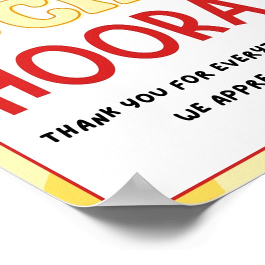 Appreciation Week Sign, Personeel Appreciation Sig Poster (Hoek)