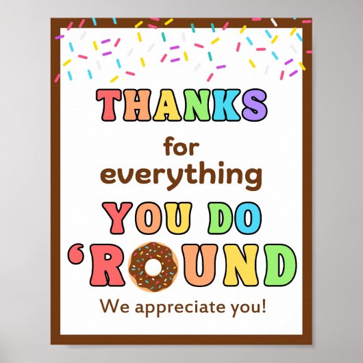 Appreciation Week Sign, Personeel Appreciation Sig Poster (Voorkant)