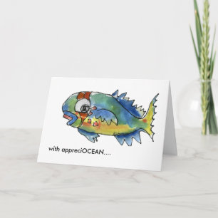 AppreciOCEAN cartoon papegaaivis bedankkaart