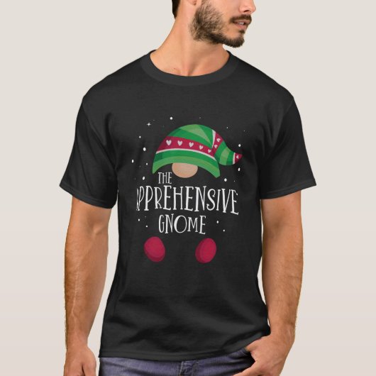 Apprehensive Gnome Family Matching Christmas Pajam T-shirt (Voorkant)