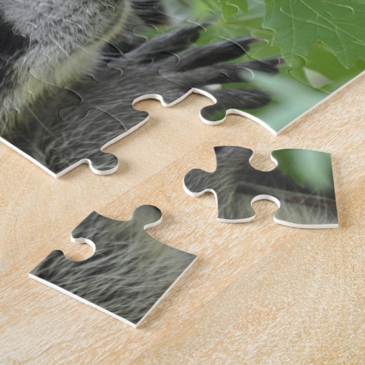 Apprehensive Raccoon - Jigzaag Puzzle Legpuzzel (Zijkant)