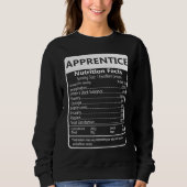 Apprentice Nutrition Facts Sarcastic Graphic Trui (Voorkant)