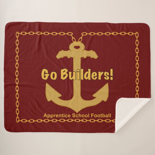 Apprentice School “Go Builders” Sherpa Blanket Sherpa Deken (Voorkant (horizontaal))