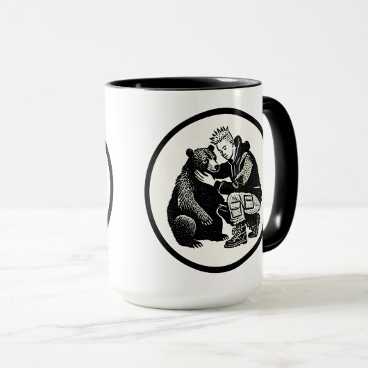 Approachable Wolf : Buddy Bear Mug Mok (Voorkant rechts)