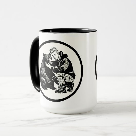 Approachable Wolf : Buddy Bear Mug Mok (Voorkant links)