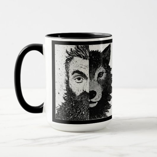Approachable Wolf : Half Wolf Mug Mok (Links)