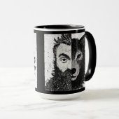 Approachable Wolf : Half Wolf Mug Mok (Voorkant rechts)