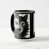 Approachable Wolf : Half Wolf Mug Mok (Voorkant links)