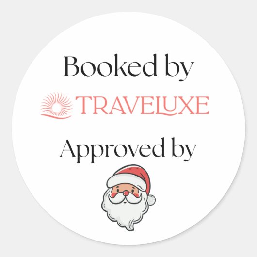 Approved by Santa Ronde Sticker (Voorkant)