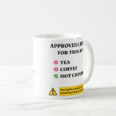 Approved Liquids Only – Funny Hot Chocolate Humor Koffiemok (Voorkant rechts)