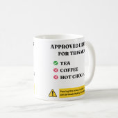 Approved Liquids Only Funny Tea Lover Quote Design Koffiemok (Voorkant rechts)