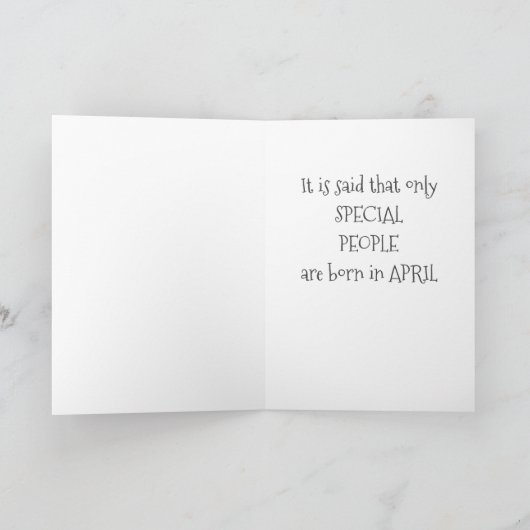 APPY ***APRIL *** ZWAARDAG **HER * * KAART (Binnen)