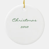 Appy colt en Snowman Keramisch Ornament (Achterkant)