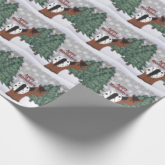 Appy Feestdagen Blanket Appaloosa Horse Kerstmis Cadeaupapier (Hoek)