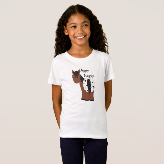 Appy Happy Blanket Appaloosa Paard T-shirt (Voorkant volledig)