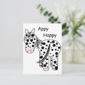 Appy Happy - Leopard Appaloosa Briefkaart (Staand voorkant)