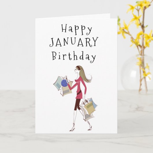 APPY ***JANUARI *** DAG VOOR **HER* KAART (Gele Bloem)