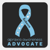 Apraxia Advocate Black Square Sticker (Voorkant)
