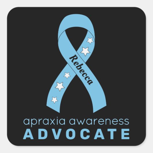 Apraxia Advocate Black Square Sticker (Voorkant)