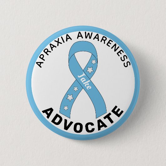 Apraxia Awareness Advocate Ribbon White Button (Voorkant)