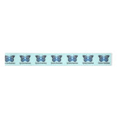 Apraxia Awareness Butterfly of Hope 3" Satijnen Lint (Voorkant)