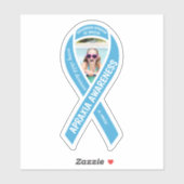 Apraxia Awareness Ribbon Custom Photo Sticker (Vel)