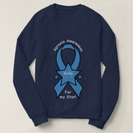 Apraxia Awareness Ribbon with Stars T-shirt