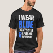 Apraxia Awareness Survivor Draag Warrior 25 T-shirt (Voorkant)