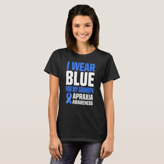 Apraxia Awareness Survivor Draag Warrior 7 T-shirt (Voorkant volledig)