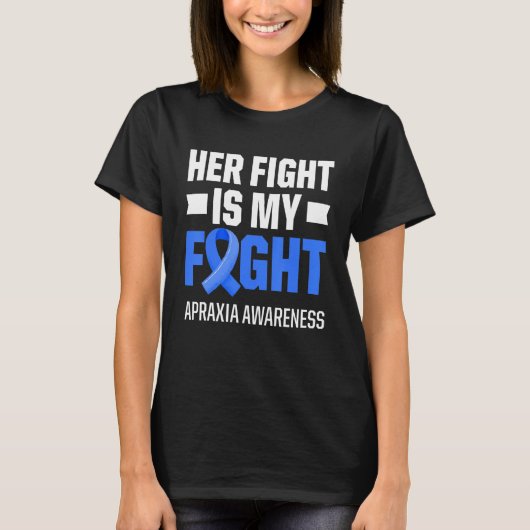 Apraxia Awareness Survivor Fight Warrior 3 T-shirt (Voorkant)