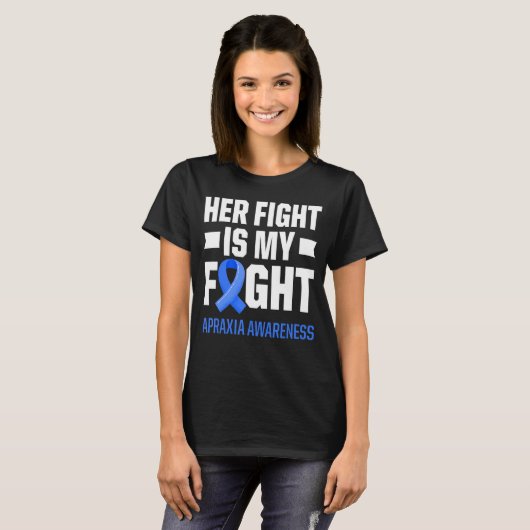 Apraxia Awareness Survivor Fight Warrior 6 T-shirt (Voorkant volledig)
